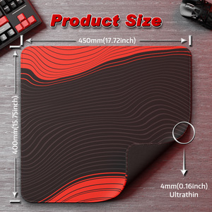 Tapis de souris de jeu Attack <span class=keywords><strong>Shark</strong></span> CM02, grand format, 450x400mm, 4mm d'épaisseur, résistant à l'eau, base en caoutchouc antidérapante, pour esports, PC gamer, en stock - Product Image 2