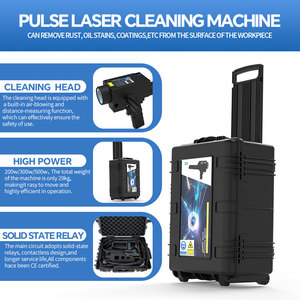 100W 200W 300W 500W Xách Tay Cầm Tay Vali Sợi Xung Gỗ Laser Cleaner Kim Loại Loại Bỏ Gỉ Laser Làm Sạch Giá Máy - Product Image 4