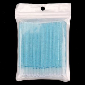 100 Unidades de Hisopos Desechables de Microfibra de Algodón, Color Cristal, Herramienta de Microaplicación para Extensiones de Pestañas - Product Image 4