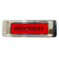 Feu de gabarit latéral rectangulaire à 6 LED avec cadre chromé, 12V 24V, 5 couleurs, pour camion, remorque, poids lourd, bus