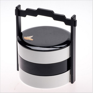 Boîtes de conservation alimentaire rondes avec couvercle en plastique, empilables, boîte cadeau pour le déjeuner, hauteur 40 cm - Product Image 2