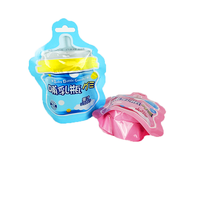 Sachets Doypack en aluminium imprimés en héliogravure, effet doux au toucher, étanches et anti-odeur, pour snacks gélifiés, avec découpe spéciale et forme personnalisée
