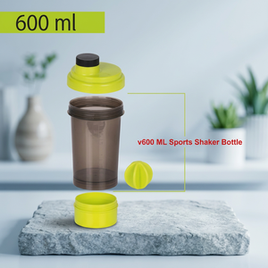 600 ml Sports Shaker <b>Bottle</b> <b>Protein</b> Shake Cup Portable Mixing Drinkware for Gym Fitness - Product Image 2