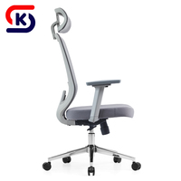 Chaises de bureau de luxe OEM/ODM, chaise de direction ergonomique en maille pivotante, chaise de bureau à dossier haut pour l'étude et le travail