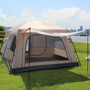 Tienda de campaña familiar europea personalizada de lujo para 6-8 personas, dos dormitorios, sala de estar, resistente al agua para acampar al aire libre - Product Image 2