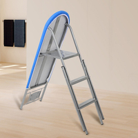 Planche à repasser pliable avec échelle, station de soin des vêtements portable avec support pour appareils, support métallique, surface recouverte de tissu 100% coton, pour la maison