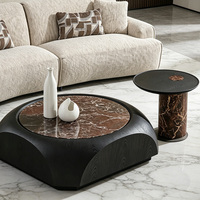 Table d'appoint et table basse modernes minimalistes en bois massif noir haut de gamme pour salon, hôtel, table de présentation, table basse pour usage domestique