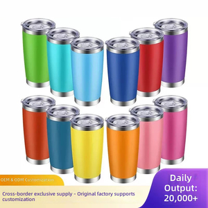 Vaso Térmico de Acero Inoxidable de 20oz con Logotipo Personalizado, para Vino, Cerveza, Viajes, Mantiene Bebidas Calientes y Frías, con Pajilla - Product Image 1