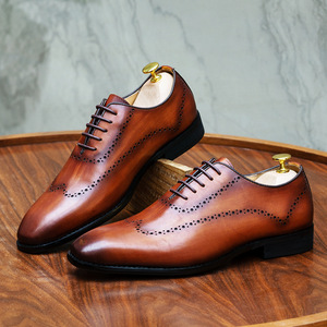 Zapatos Oxford de Hombre Hechos a Mano de Alta Calidad, Estilo Elevador de Cuero Vacuno para Reuniones Formales y Eventos Empresariales - Product Image 1