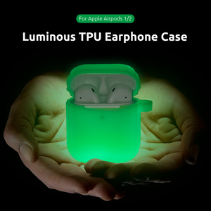 Vente en gros de coques de protection pour écouteurs en silicone lumineux et brillant dans le noir pour AirPods 1 2 3 Pro, coque antichoc - Product Image 4