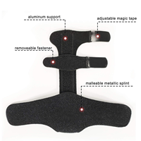 Attelle de doigt réglable en néoprène Star pour la protection orthopédique des luxations, entorses et fractures, et le redressement