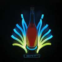 Présentoir de Bouteille de Vin en Acrylique et Cristal LED Rechargeable de Luxe VIP avec Logo Personnalisé pour Boîte de Nuit et Bar