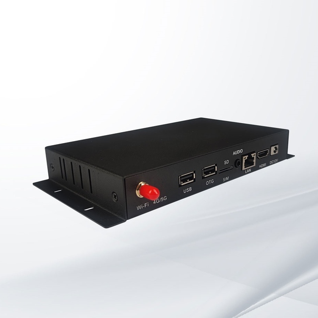 RK3566 android lcd player box HD-3566s 4k metal case android remote control media box player for digital signage