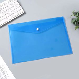Hot Sales Plastic Envelope Pocket Wallets School Folder <b>Document</b> A4 Clear <b>File</b> Bag With Snap Button Folders Custom Logo - Product Image 5