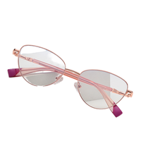 Doisyer 3020 Lunettes anti-lumière bleue en acier inoxydable à motif animal pour femmes