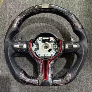 Volante de fibra de carbono forjado personalizado Plug and Play para <span class=keywords><strong>BMW</strong></span> M3 M4 <span class=keywords><strong>M5</strong></span> F80 F82 E90 E91 X5 F15 X6 F16 F10 F30 F32 F36 <span class=keywords><strong>F60</strong></span> - Product Image 2