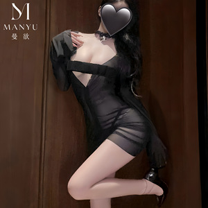 Lencería Sexy Original Manyu: Revela los Senos, Sin Necesidad de Desprenderse, Falda Ajustada, Malla Transparente, Hot Girl 8020 - Product Image 5