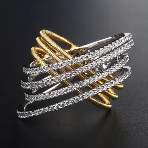 Anel de prata esterlina 925 estilo europeu, joias lisas com design de moda, diamante 5a, zircônia, 18k, dourado, italiano