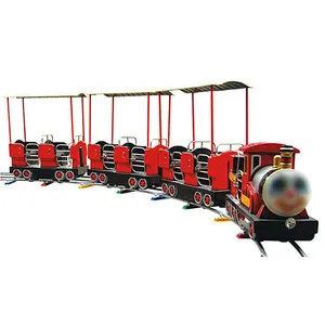 热卖游乐园游乐设施成人火车套装在轨道上供儿童乘坐的电动火车上