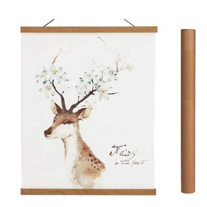 Marco de fotos de ilustraciones de <span class=keywords><strong>lienzo</strong></span> ligero más vendido, marco de suspensión de cartel de desplazamiento magnético de madera para colgar en la pared - Product Image 1