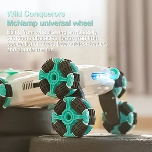 Voiture RC Stunt Drift double face avec roues Mecanum 2.4GHz Télécommande Lumière LED Spray Jouets RC pour s'amuser hors route et en intérieur - Product Image 5