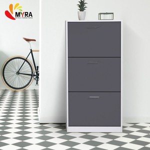 Armadio Portascarpe Organizzatore con Grande Capacità, Scaffalatura per Ingresso, Stile Legno, Mobile Portascarpe in MDF con 3 Ante - Product Image 6