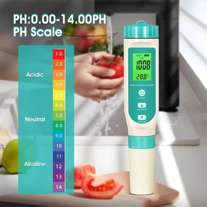 Alat Uji Kualitas Air 7 in 1 pH TDS EC Salinitas Suhu S.G ORP Desain Paten Pengukur pH Akuarium untuk Dijual - Product Image 1