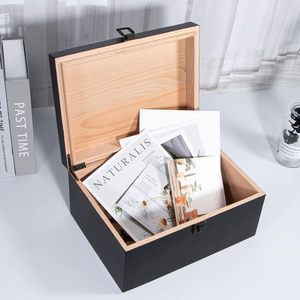 Đồ lưu niệm bằng gỗ hộp trang trí hộp gỗ cổ điển thủ công thủ công với khóa trang sức lưu trữ Quà Tặng hộp gỗ - Product Image 5