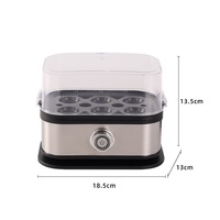 Cuiseur à œufs électrique automatique mini en acier inoxydable, portable, multifonctionnel, pour la cuisine et la maison, capacité de 7+ œufs
