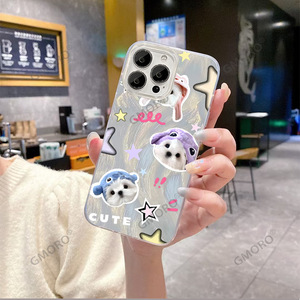 เคสโทรศัพท์มือถือแบบแข็งลายการ์ตูนแมวพิมพ์ลายขนนกโปร่งแสงรูใหญ่ ป้องกันการกระแทก สำหรับผู้หญิง - Product Image 5
