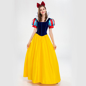 Disfraz de Blancanieves para Adultos, Disfraz de Halloween, Vestido de Fiesta, Falda Larga Amarilla, Azul y Roja para Mujer, Traje de Juego de Roles - Product Image 2