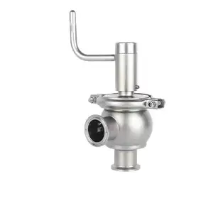 Stainless Steel Sanitary Triclamp L T Type Manual Handle Flow Control Globe Valve