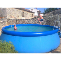 Tissu de Piscine Gonflable Grand Format, Tissu PVC Flexible pour Piscine Extérieure, Tissu Haute Résistance pour Bassins Pliables, Utilisation en Extérieur