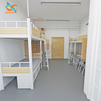 Lit superposé scolaire à configuration personnalisée, lit superposé en fer robuste, lit superposé en métal de taille standard certifié de qualité supérieure