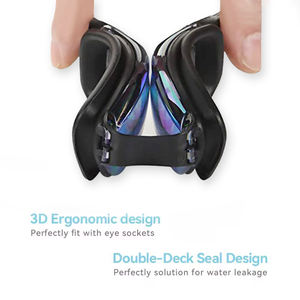 ישר נגד ערפל high definition גבוהה לשחות משקפי מגן עבור מבוגרים שאינם דולפים לשחות סיליקון עמיד למים השחיה סיליקון - Product Image 5