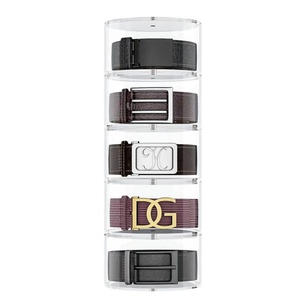 Custom Design Clear Acrylic Belt Storage Organizer 5 Compartments Belt Box for Closet YAGELI - Product Image 1
