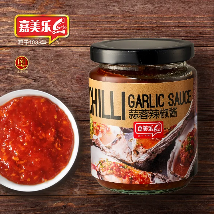 Camill Fabriek Groothandel 280G Hete Pikante Chili Knoflooksauzen Voedsel Dompelen Koude Mix Marinades Gezonde Smaakpasta Chilisaus