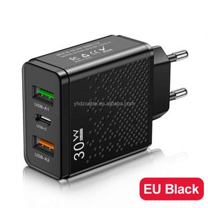 Chargeur USB-C 30W avec 3 ports USB, charge rapide QC3.0 pour téléphones mobiles, chargeur mural pour téléphone Android - Product Image 5