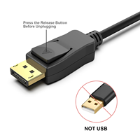   Câble DP vers DP 1.1V, prend en charge la résolution 4K 30Hz, 2K 1080P 60Hz, convertisseur compatible
