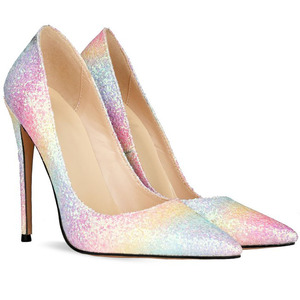 รองเท้าส้นสูงไซส์ใหญ่ 45 สำหรับผู้หญิง ส้นเข็มสูงพิเศษ หลายสี แบบหัวแหลม รองเท้าเดรสผู้หญิง - Product Image 2