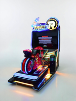 Simulateur de conduite de moto de course avec écran HD, machine d'arcade à monnayeur pour parcs d'attractions et lieux de divertissement