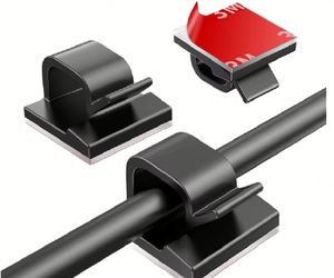X418 Clips de gestion de câbles autocollants robustes, supports de câbles, clips de fixation pour fils sur mur - Product Image 1