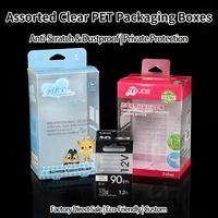 Boîtes d'emballage transparentes en PET Jiulin Bird JLB-41 avec trou de suspension, anti-rayures, anti-poussière, étui en plastique écologique pour biberon, lumière LED