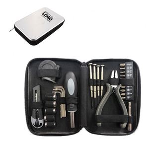 Ensemble d'outils ménagers personnalisé <span class=keywords><strong>de</strong></span> 27 pièces avec boîte <span class=keywords><strong>à</strong></span> outils en fer - Trousse <span class=keywords><strong>à</strong></span> outils essentielle pour les réparations <span class=keywords><strong>à</strong></span> <span class=keywords><strong>domicile</strong></span> et les projets <span class=keywords><strong>de</strong></span> bricolage - Product Image 1