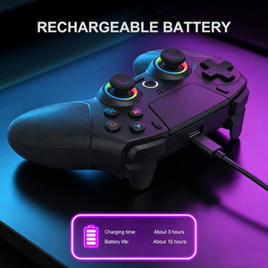 คอนโทรลเลอร์เกมไร้สายสำหรับ <span class=keywords><strong>PS5</strong></span> พร้อมไฟ RGB โปรแกรมได้ รองรับ Turbo Motion Vibration ปุ่มเดียวปลุกเครื่อง สำหรับ Switch โทรศัพท์ และ PC - Product Image 5