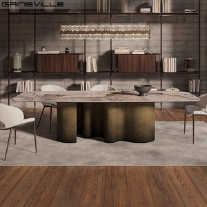 Juego de Mesa de Comedor Rectangular Moderno de Lujo para <span class=keywords><strong>8</strong></span> a 10 Personas, Muebles de Comedor de Foshan - Product Image 1