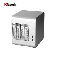 RGeek 6 Bay Hot Swap Aluminium ITX 6Bay Nas Case Chassis Enclosure untuk Server Penyimpanan Cloud 6*3.5 HDD