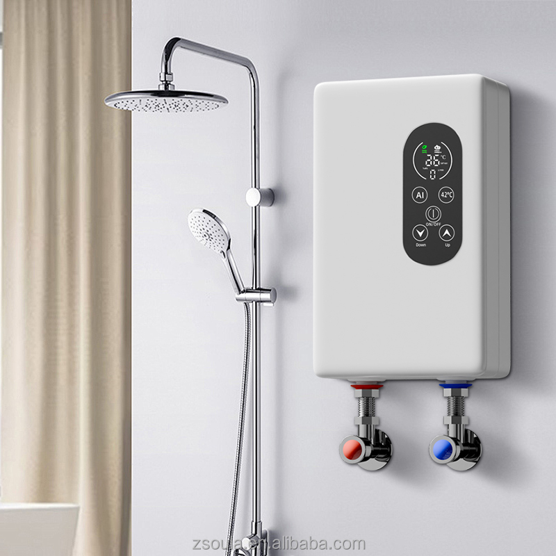 3500w to 5500w Smart Water Heater 120v to 240v Wall Mounted Kitchen Shower Instantaneous Electric Water Heater