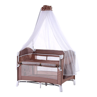 Parc de jeu pour bébé en métal, norme européenne, très populaire, portable, pour enfants de 0 à 3 ans, lit de voyage pour salon et hôtel