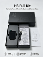 Testeur d'alcoolémie numérique Airsense H3 Mini avec capteur à pile à combustible et embouts buccaux pour un test précis du taux d'alcoolémie (BAC)